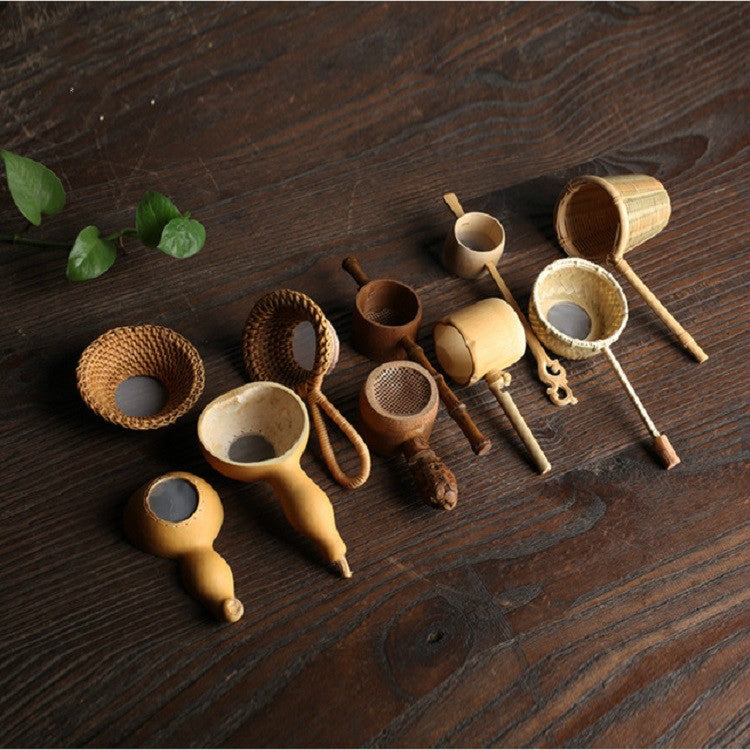 Bamboo Woven Creative Filter Reusable Filter Tea Colander Gadget, Style:Bamboo Woven Tea Leak - Tea Strainers by PMC TechLife | Online Shopping South Africa | PMC TechLife | Buy Now Pay Later Mobicred