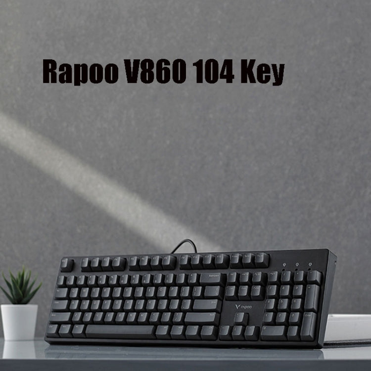 Rapoo V860 Desktop Wired Gaming Mechanical Keyboard, Specifications:104 Keys(Black Shaft) - Wired Keyboard by Rapoo | Online Shopping South Africa | PMC Jewellery | Buy Now Pay Later Mobicred