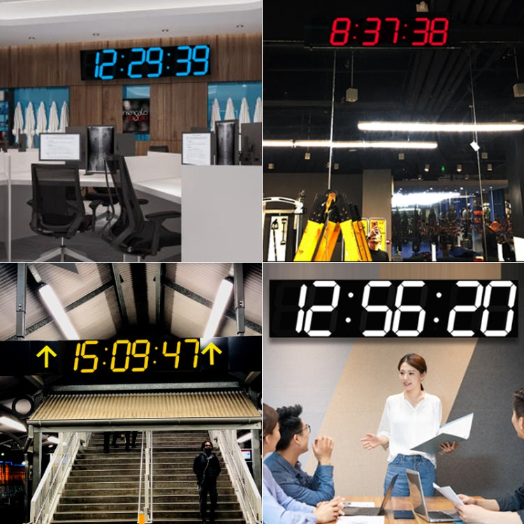 Creative LED Digital Wall Clock Multi-function WIFI Clock, Style:6 Bit Sealed Box WIFI(Ice Blue) - Wall Clock by PMc TechLife | Online Shopping South Africa | PMc TechLife | Buy Now Pay Later Mobicred