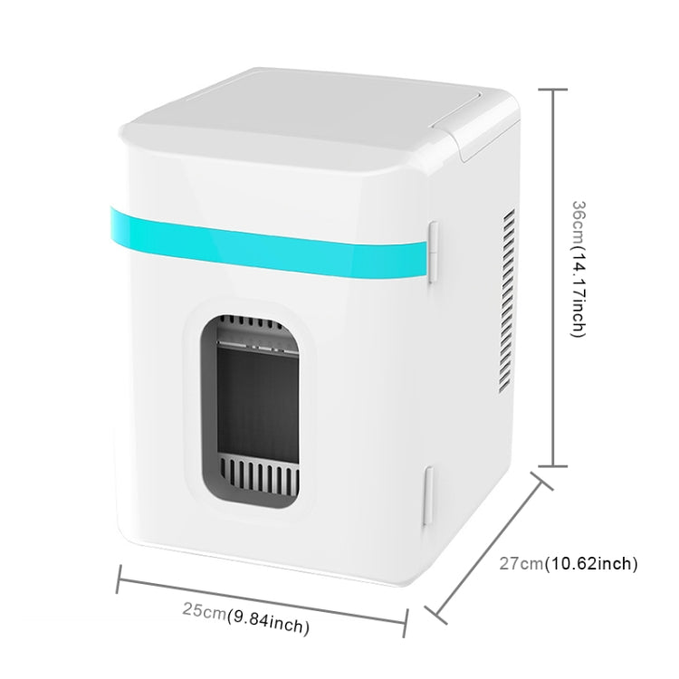 10L Mini Refrigerator Car Home Dual-use Small Dormitory Refrigerator, CN Plug(White Blue) - Refrigerators & Accessories by PMC TechLife | Online Shopping South Africa | PMC TechLife | Buy Now Pay Later Mobicred
