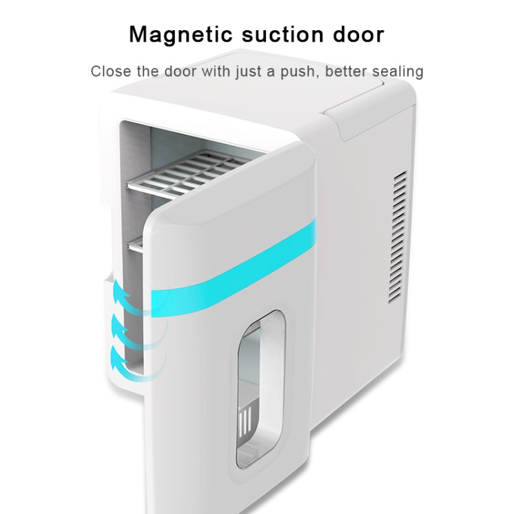 10L Mini Refrigerator Car Home Dual-use Small Dormitory Refrigerator, CN Plug(White Blue) - Refrigerators & Accessories by PMC TechLife | Online Shopping South Africa | PMC TechLife | Buy Now Pay Later Mobicred