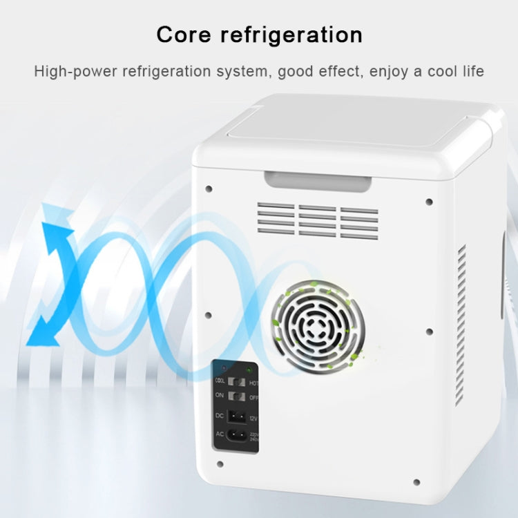 10L Mini Refrigerator Car Home Dual-use Small Dormitory Refrigerator, CN Plug(White Blue) - Refrigerators & Accessories by PMC TechLife | Online Shopping South Africa | PMC TechLife | Buy Now Pay Later Mobicred