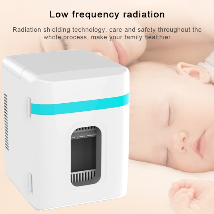 10L Mini Refrigerator Car Home Dual-use Small Dormitory Refrigerator, CN Plug(White Blue) - Refrigerators & Accessories by PMC TechLife | Online Shopping South Africa | PMC TechLife | Buy Now Pay Later Mobicred