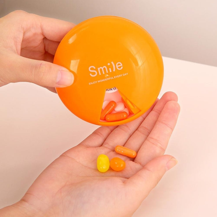 Portable 7 Days Drugs Pill Container Rotation Pillbox(Orange) - free shipping - PMC TechLife - Order now!