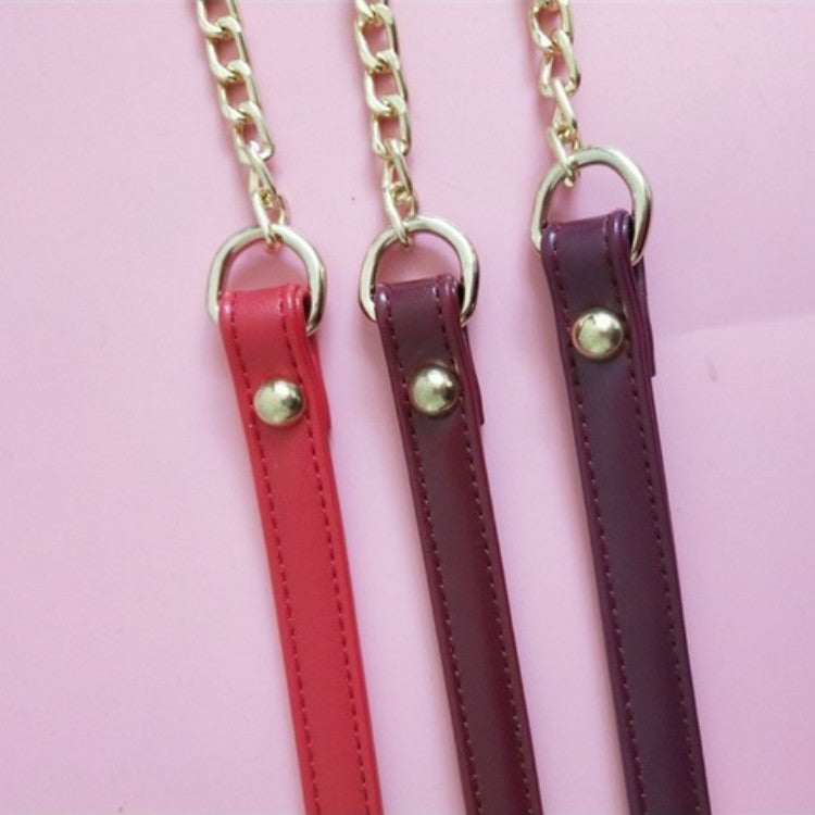 Women Bag PU Leather Chain Long Shoulder Strap Bag Accessories(Lychee Pattern Black) - Accessories by PMC TechLife | Online Shopping South Africa | PMC TechLife | Buy Now Pay Later Mobicred