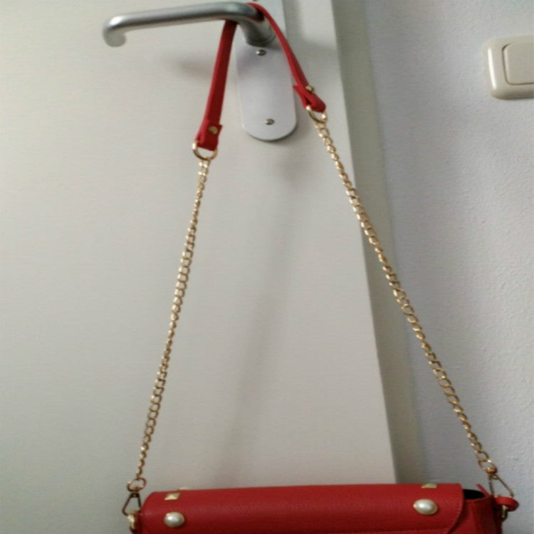Women Bag PU Leather Chain Long Shoulder Strap Bag Accessories(Lychee Pattern Black) - Accessories by PMC TechLife | Online Shopping South Africa | PMC TechLife | Buy Now Pay Later Mobicred