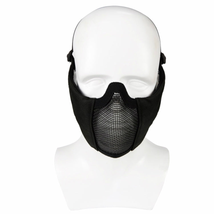 WoSporT Half Face Metal Net Field  Ear Protection Outdoor Cycling Steel Mask(Desert Digital) - Protective Helmet & Masks by PMC Jewellery | Online Shopping South Africa | PMC Jewellery | Buy Now Pay Later Mobicred