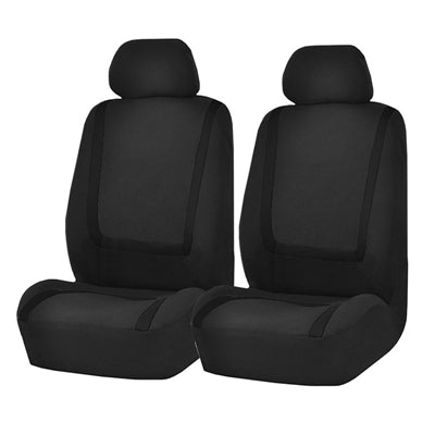Universal Car Seat Cover Polyester Fabric Automobile Seat Covers Car Seat Cover Vehicle Seat Protector Interior Accessories 4pcs Set Black - Seat Accessories by PMC Jewellery | Online Shopping South Africa | PMC Jewellery | Buy Now Pay Later Mobicred