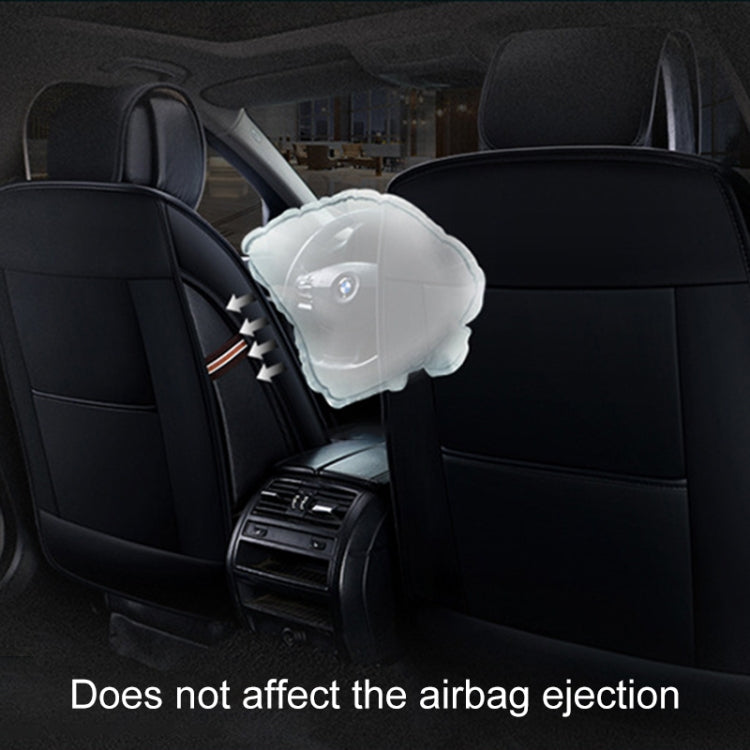 Universal PU Leather Car Seat Cover Coffee - Seat Accessories by PMC TechLife | Online Shopping South Africa | PMC TechLife | Buy Now Pay Later Mobicred