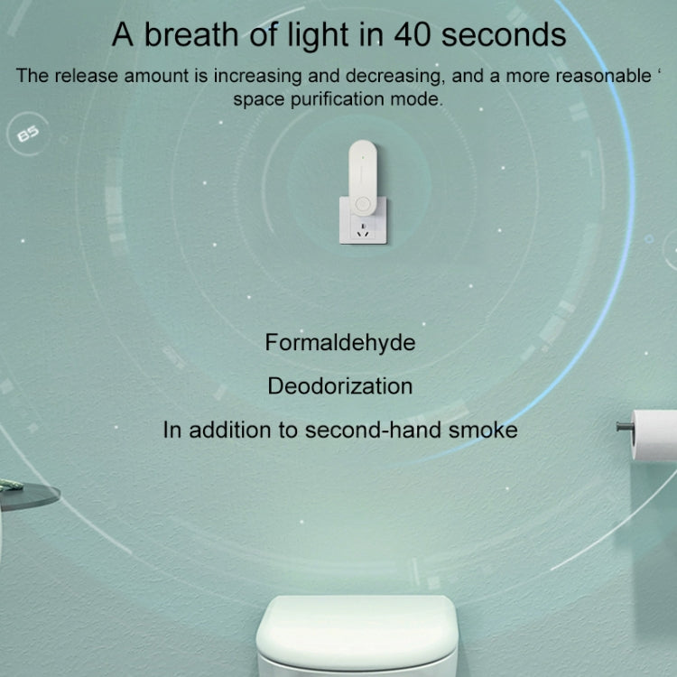 Mini Anion Air Purifier Smoke PM2.5 Remove Toilet Kitchen Air Purifier, Plug Type:EU Plug(Black) - free shipping - PMC TechLife - Order now!