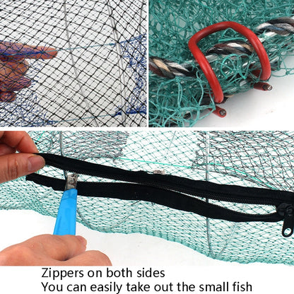 Spring Cage Fishing Net Automatic Folding Shrimp Cage Round Spring Fish Net(Special Mesh Large) - Fishing Net by PMC Jewellery | Online Shopping South Africa | PMC Jewellery