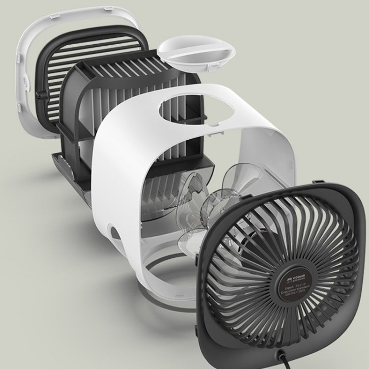 Mini Multifunctional Humidification Aromatherapy Fan Portable Office Home Desktop Air Conditioner Fan(Sky White) - Electric Fans by PMC Jewellery | Online Shopping South Africa | PMC Jewellery | Buy Now Pay Later Mobicred