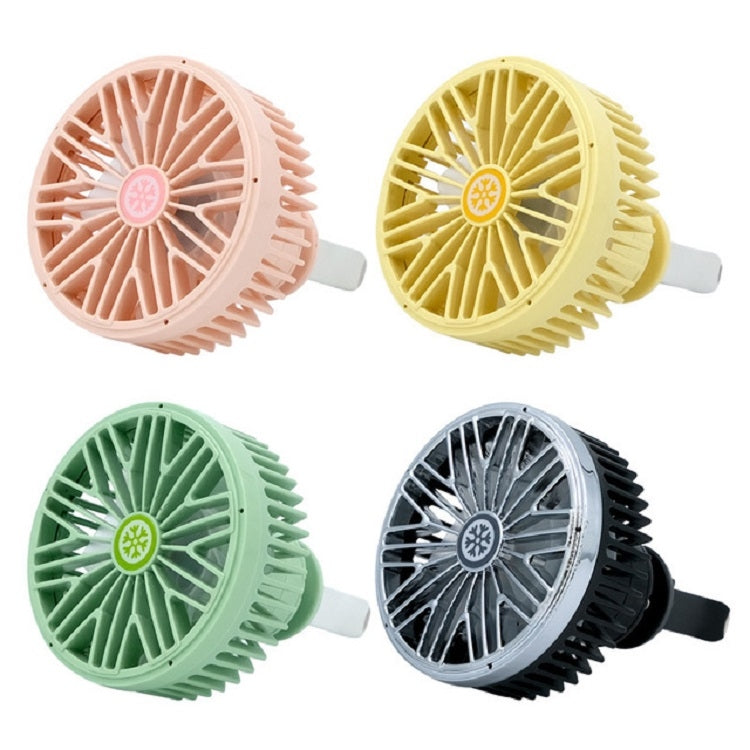 Car Vent Fan Multi-function USB Interface Mini LED Lamp Car Fan(Pink) - Heating & Fans by PMC TechLife | Online Shopping South Africa | PMC TechLife | Buy Now Pay Later Mobicred