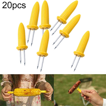 20 PCS Creative Fashion Corn Needle Stainless Steel Portable Barbecue Needle Tool - Gadgets by PMC Jewellery | Online Shopping South Africa | PMC Jewellery | Buy Now Pay Later Mobicred