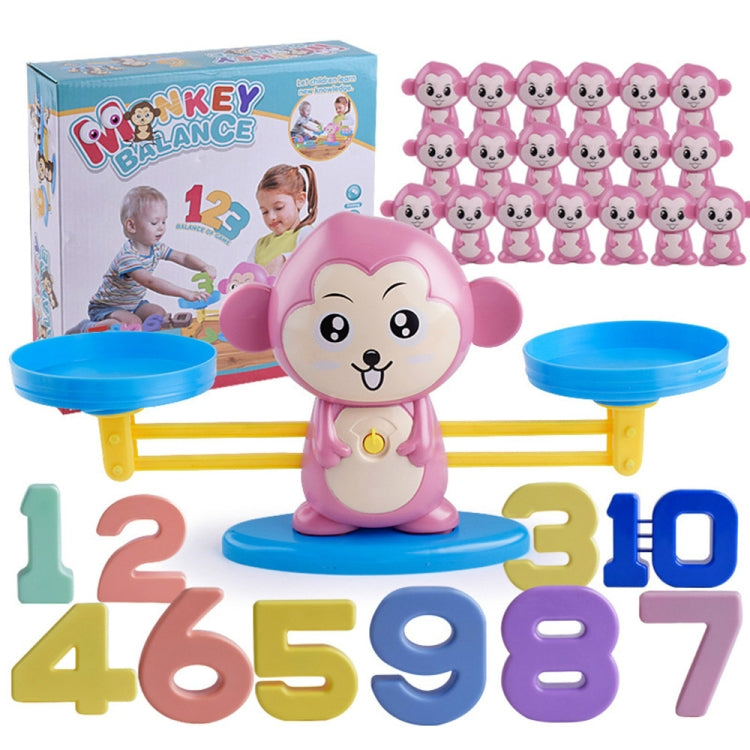 Monkey Balance Scale Toy Child Educational Math Toys(Pink) - Math Toys by PMC Jewellery | Online Shopping South Africa | PMC Jewellery | Buy Now Pay Later Mobicred