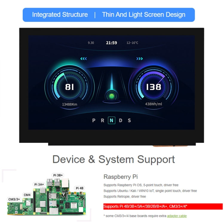 Waveshare 4.3 Inch DSI Display 800��480 Pixel IPS Display Panel, Style:Touch Display - LCD & LED Display Module by Waveshare | Online Shopping South Africa | PMC TechLife | Buy Now Pay Later Mobicred