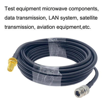 RP-SMA Female to N Female RG58 Coaxial Adapter Cable, Cable Length:10m - Connectors by PMC Jewellery | Online Shopping South Africa | PMC Jewellery | Buy Now Pay Later Mobicred