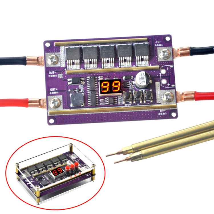 Lead-Acid Battery Version 12V Digital Display DIY Battery Spot Welding Machine Pen Control, Style:10 Square Pen With Case - Others by PMC TechLife | Online Shopping South Africa | PMC TechLife | Buy Now Pay Later Mobicred