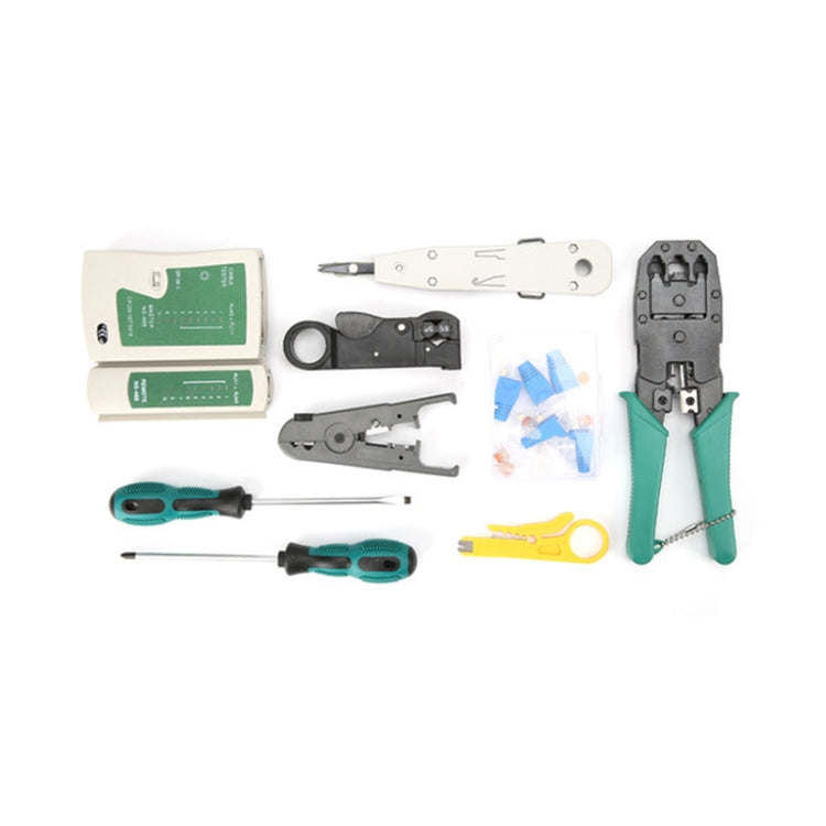 Three-purpose Network Cable Clamp Tester Hand Tool Set Home Network Repair Kit, Style:12 in 1 - Lan Cable and Tools by PMC Jewellery | Online Shopping South Africa | PMC Jewellery | Buy Now Pay Later Mobicred