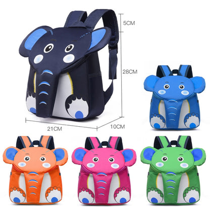 Elephant School Backpack for Children Cute 3D Animal Kids School Bags Boys Girls Schoolbag(Green) - Kids Bags by PMC Jewellery | Online Shopping South Africa | PMC Jewellery