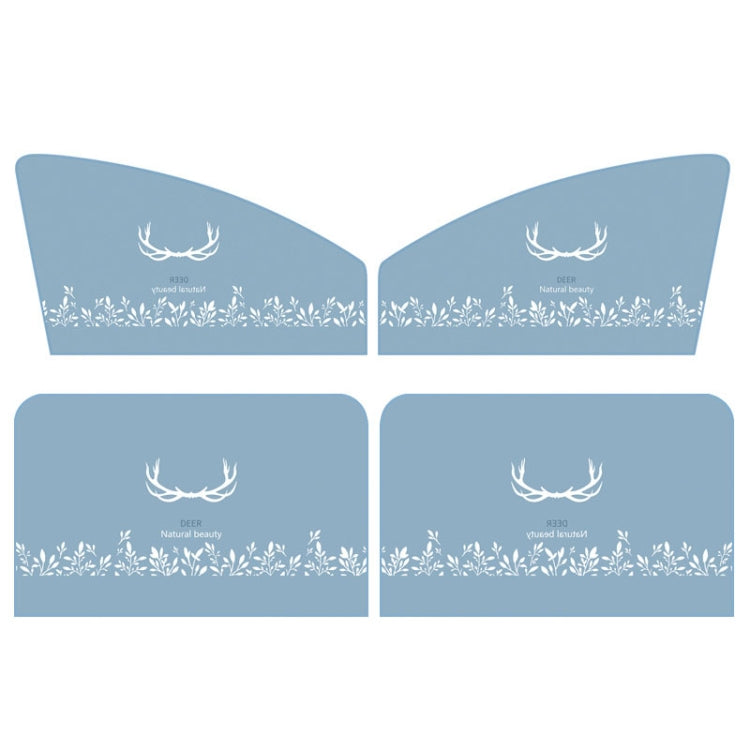 4 PCS / Set Car Window Magnet Sunshade Curtain Heat Insulation Sun Block(Antlers) - Sound & Heat Insulation Cotton by PMC Jewellery | Online Shopping South Africa | PMC Jewellery | Buy Now Pay Later Mobicred