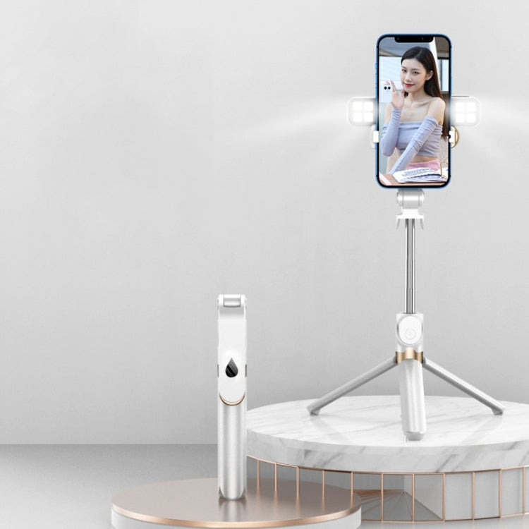 XT06S Live Beauty Bluetooth Tripod Selfie Stick(White) - Selfie Sticks by PMC TechLife | Online Shopping South Africa | PMC TechLife | Buy Now Pay Later Mobicred