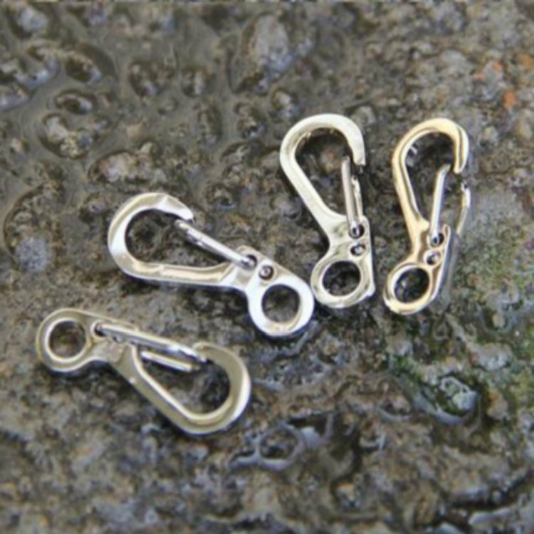 10 PCS SF Version Simple Mini Spring Hanging Buckle Keychain Buckle, Suitable for within 5mm Umbrella Rope(Silver) - Mountaineering Outfit by PMC TechLife | Online Shopping South Africa | PMC TechLife | Buy Now Pay Later Mobicred