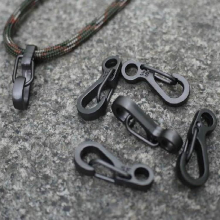 10 PCS SF Version Simple Mini Spring Hanging Buckle Keychain Buckle, Suitable for within 5mm Umbrella Rope(Silver) - Mountaineering Outfit by PMC TechLife | Online Shopping South Africa | PMC TechLife | Buy Now Pay Later Mobicred
