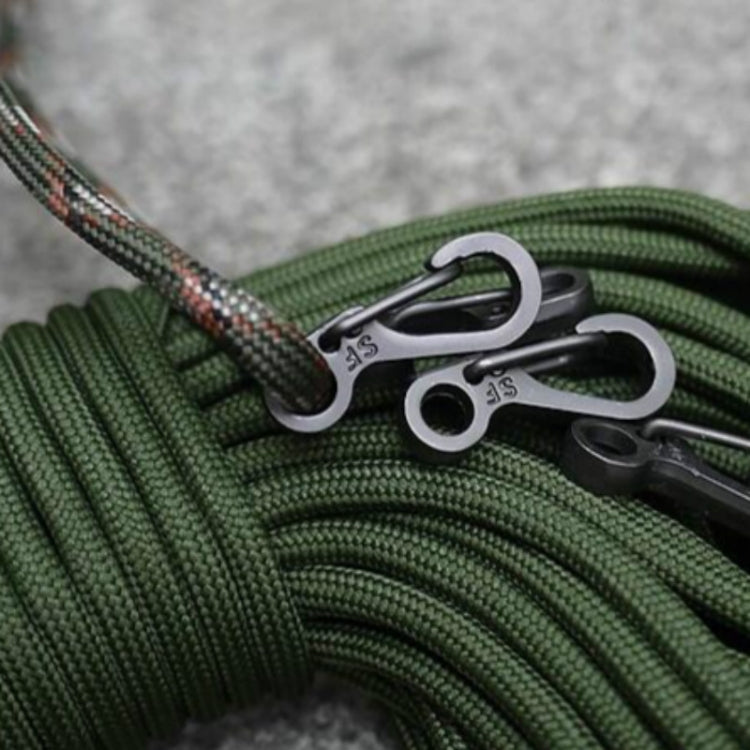 10 PCS SF Version Simple Mini Spring Hanging Buckle Keychain Buckle, Suitable for within 5mm Umbrella Rope(Gun Color) - Mountaineering Outfit by PMC TechLife | Online Shopping South Africa | PMC TechLife | Buy Now Pay Later Mobicred