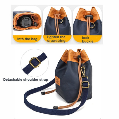 S.C.COTTON Camera Lens Protection Bag Liner Bag Waterproof Camera Storage Bag, Size: L(Blue) - Soft Bag by S.C.COTTON | Online Shopping South Africa | PMC Jewellery | Buy Now Pay Later Mobicred