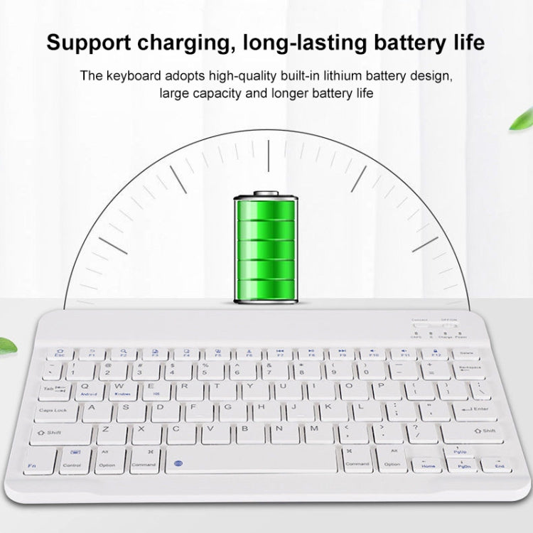 YS-001 9.7-10.1 Inch Tablets Phones Universal Mini Wireless Bluetooth Keyboard, Style:with Bluetooth Mouse(White) - Universal Keyboard by PMC TechLife | Online Shopping South Africa | PMC TechLife