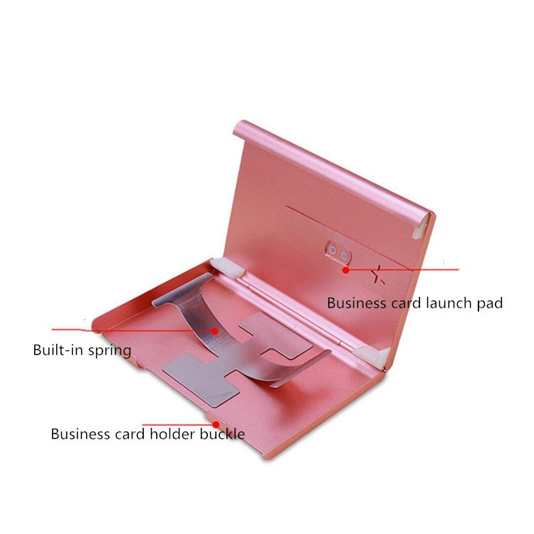 Metal Portable Push Card Case Ultra-thin Frosted Light Business Card Packing Box(Gray) - Card & Passport Bags by PMC Jewellery | Online Shopping South Africa | PMC Jewellery