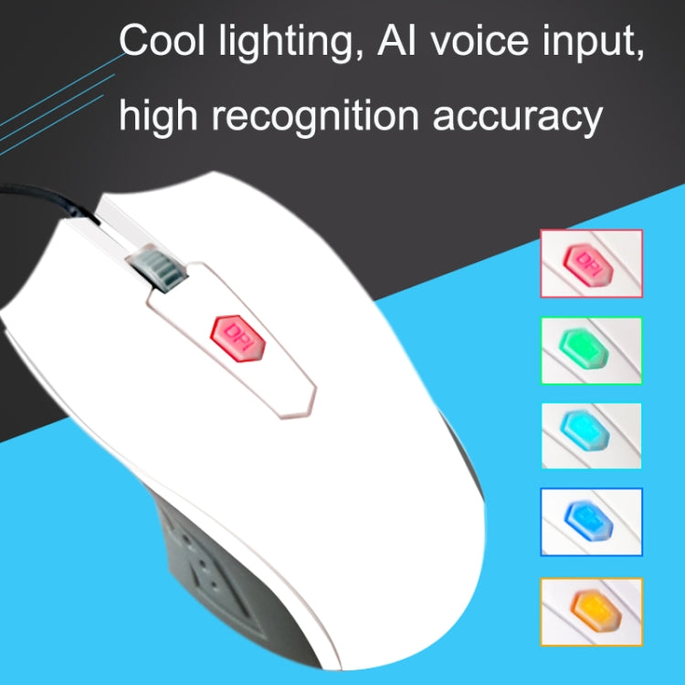 Pcsensor MOS4 4 Keys 2400DPI Game Intelligent Voice Recognition Input Mouse, Cable Length: 1.5m(Sound) - Wired Mice by Pcsensor | Online Shopping South Africa | PMC Jewellery | Buy Now Pay Later Mobicred