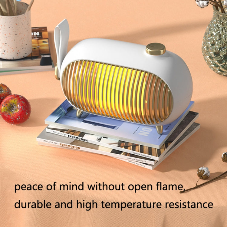 N301 Mini Heater Office Desk Silent Hot Air Heater Household Bedroom Heater EU Plug(White) - Electric Heaters by PMC Jewellery | Online Shopping South Africa | PMC Jewellery | Buy Now Pay Later Mobicred