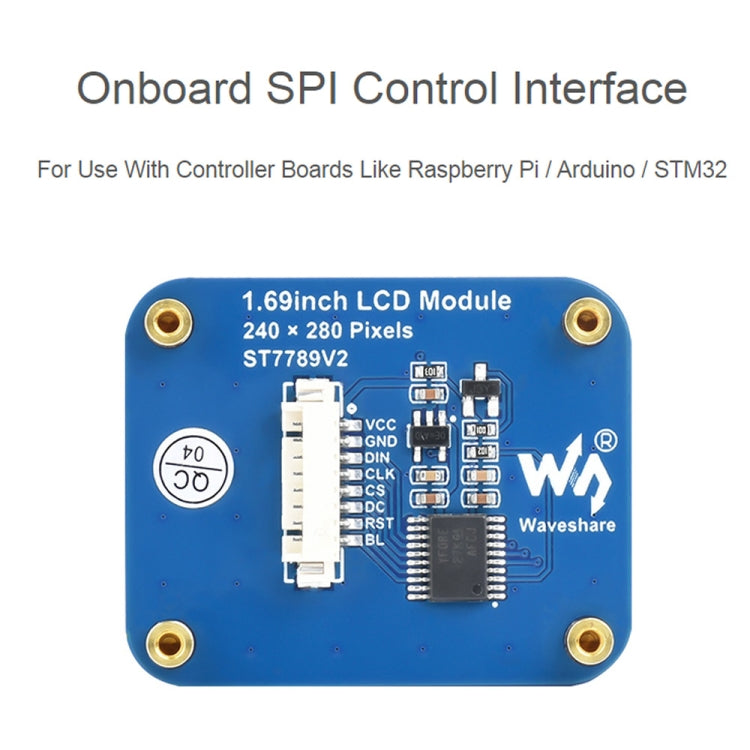 Waveshare 1.69 Inch 240×280 Resolution IPS LCD Display Module With SPI Interface - LCD & LED Display Module by Waveshare | Online Shopping South Africa | PMC Jewellery