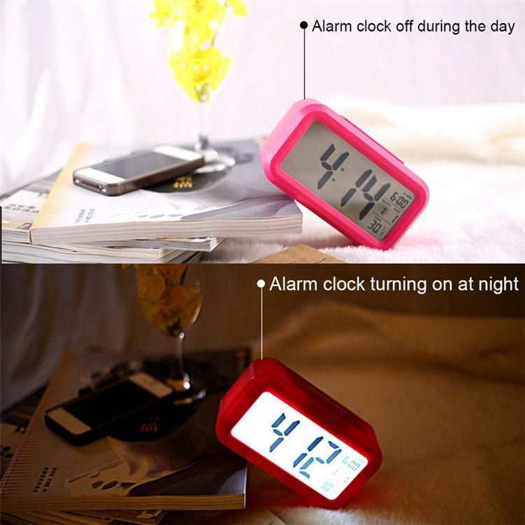 Temperature Type Lazy Snooze Alarm Mute Backlit Electronic Clock(Blue) - Alarm Clocks by PMc TechLife | Online Shopping South Africa | PMc TechLife | Buy Now Pay Later Mobicred
