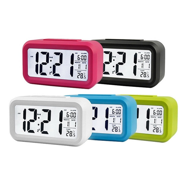 Temperature Type Lazy Snooze Alarm Mute Backlit Electronic Clock(Blue) - Alarm Clocks by PMc TechLife | Online Shopping South Africa | PMc TechLife | Buy Now Pay Later Mobicred