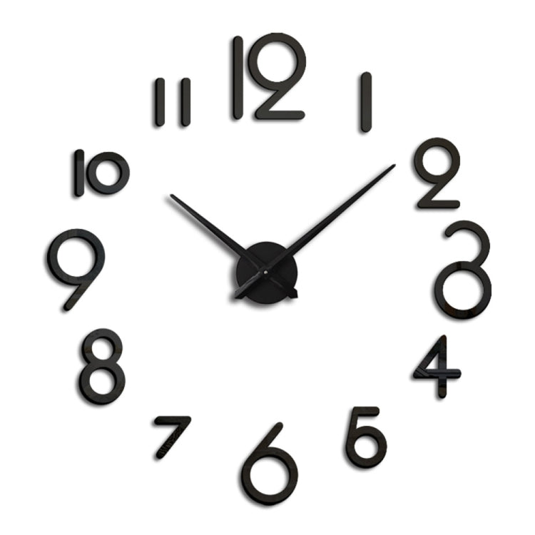 Creative DIY Acrylic Clock Home Digital Wall Clock(Black) - DIY Clocks by PMc TechLife | Online Shopping South Africa | PMc TechLife | Buy Now Pay Later Mobicred