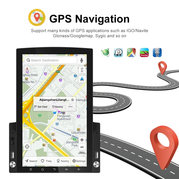 9.7 inch Vertical Screen HD 2.5D Glass Car MP5 Player Android Navigation All-in-one Machine, Specification:Standard - Car MP3 & MP4 & MP5 by PMC TechLife | Online Shopping South Africa | PMC TechLife | Buy Now Pay Later Mobicred