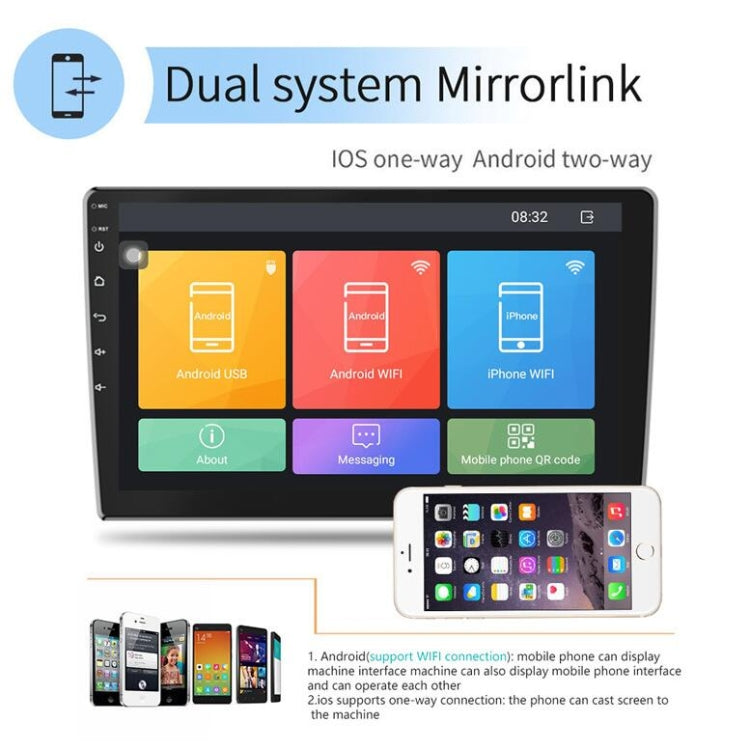 Universal Machine Android Smart Navigation Car Navigation DVD Reversing Video Integrated Machine, Size:9inch 2+16G, Specification:Standard+12 Lights Camera - free shipping - PMC TechLife - Order now!