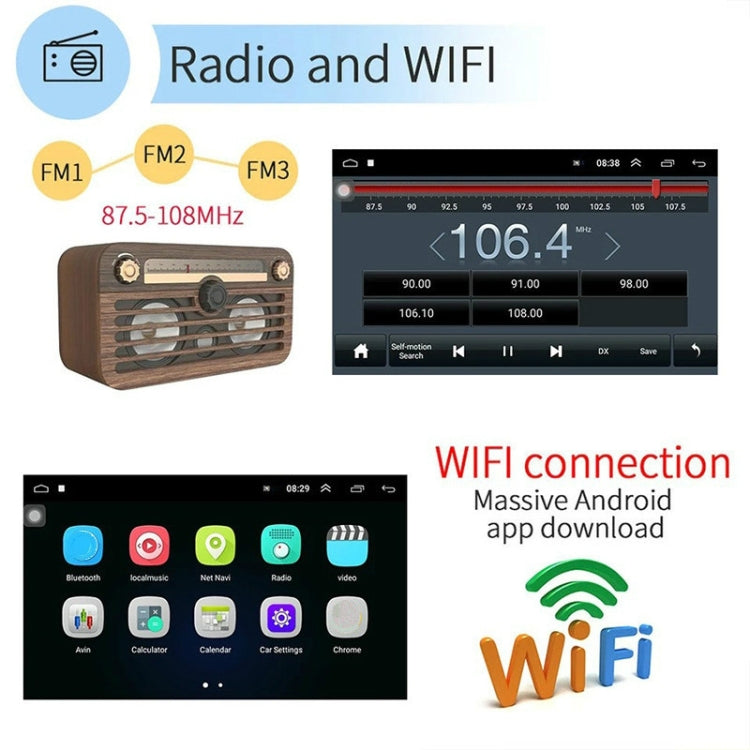 Universal Machine Android Smart Navigation Car Navigation DVD Reversing Video Integrated Machine, Size:10inch 2+16G, Specification:Standard+12 Lights Camera - Car DVD by PMC TechLife | Online Shopping South Africa | PMC TechLife | Buy Now Pay Later Mobicred