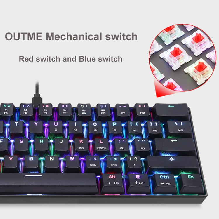 MOTOSPEED CK61 61 Keys  Wired Mechanical Keyboard RGB Backlight with 14 Lighting Effects, Cable Length: 1.5m, Colour: BOX Shaft - Wired Keyboard by MOTOSPEED | Online Shopping South Africa | PMC Jewellery | Buy Now Pay Later Mobicred