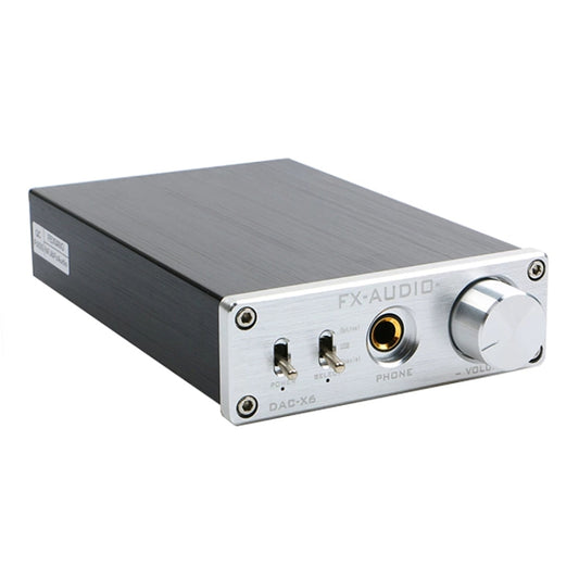 FX-AUDIO DAC-X6 Fever HiFi Fiber Coaxial USB Amp Digital Audio DAC Decoder 24BIT/192(Silver) -  by FX-AUDIO | Online Shopping South Africa | PMC Jewellery | Buy Now Pay Later Mobicred