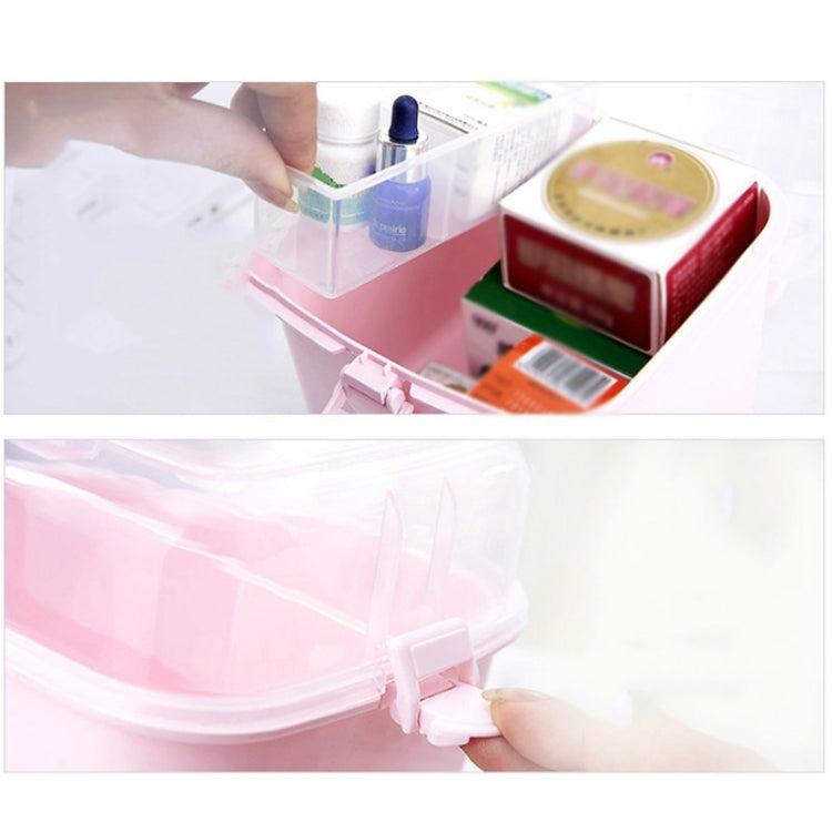 Multifunctional Transparent Plastic Cosmetic Storage Box Household Supplies Storage Pill Box(Gray) - free shipping - PMc TechLife - Order now!