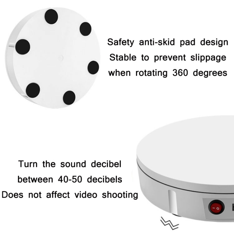 30cm Remote Control Speed Electric Turntable Sample Display Stand, Specification:UK Plug(Black) -  by PMC TechLife | Online Shopping South Africa | PMC TechLife | Buy Now Pay Later Mobicred