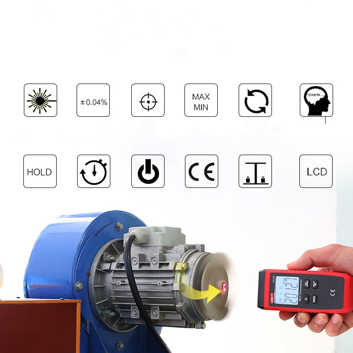 UT373 Non-contact High-precision Laser Tachometer Digital Display Motor Speedometer - Tachometers & Anemometer by PMC Jewellery | Online Shopping South Africa | PMC Jewellery | Buy Now Pay Later Mobicred