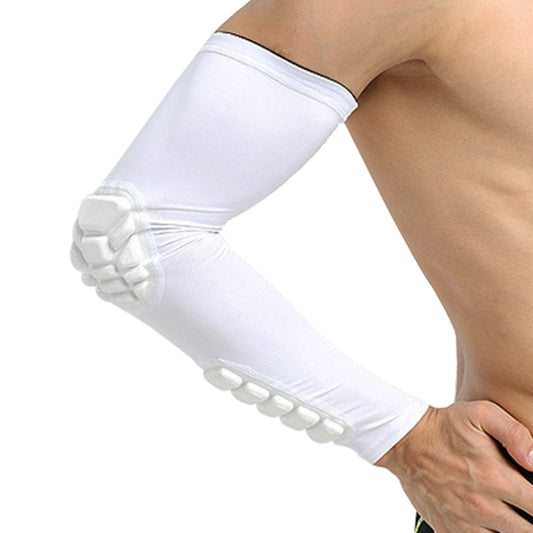 Basketball Sleeve Cellular Anti-collision Anti-slip Compression Elbow Protective Gear, Size:L(WHITE) - Sports Safety by PMC Jewellery | Online Shopping South Africa | PMC Jewellery | Buy Now Pay Later Mobicred