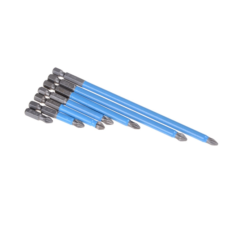 7 PCS PH2 Anti Slip Magnetic Cross Electric Drill Bits Screw Nozzle Taper Corrector 25mm 50mm 65mm 70mm 90mm 127mm 150mm - Screwdriver Tools by PMC Jewellery | Online Shopping South Africa | PMC Jewellery