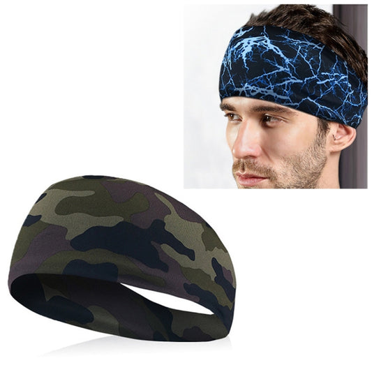 Absorbent Cycling Yoga Sport Sweat Headband Men Sweatband For Men and Women Yoga Hair Bands Head Sweat Bands Sports Safety(Camo) - Sweatband by PMC Jewellery | Online Shopping South Africa | PMC Jewellery | Buy Now Pay Later Mobicred