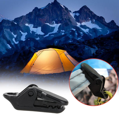 10pcs Tents Accessories Awning Wind Rope Clamp Plastic Clip Outdoor Camping Tent Alligator Cip Hook(Black) - Tents & Accessories by JD | Online Shopping South Africa | PMC Jewellery